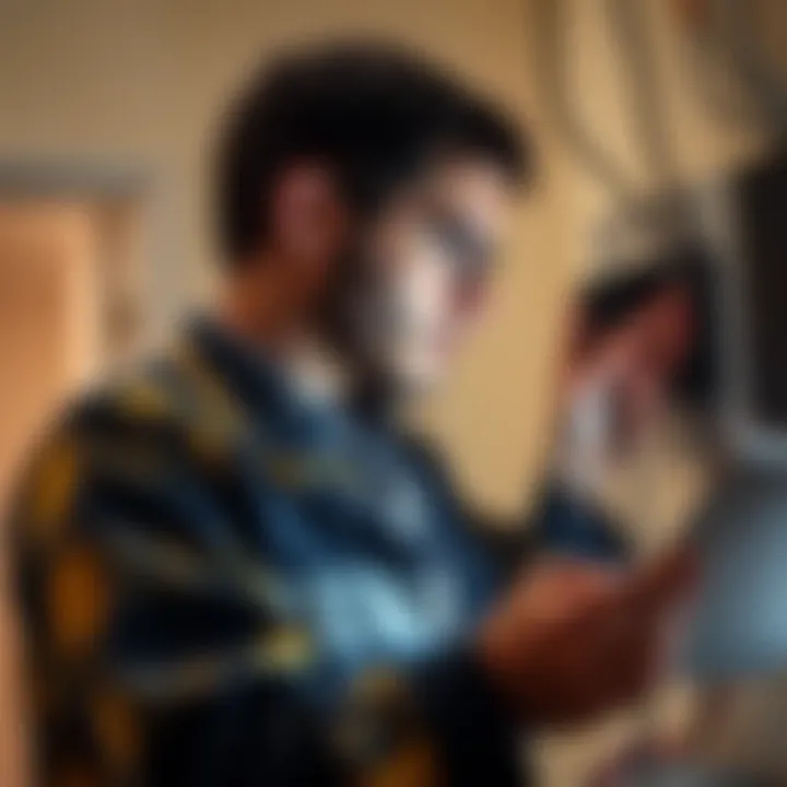 Electrical Systems Examination Professional examining electrical systems in a home
