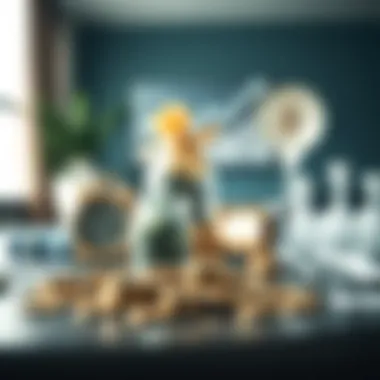 Diverse financial assets arranged on a table