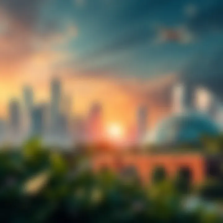 Diverse Investment Landscape Illustration of various financial investment options