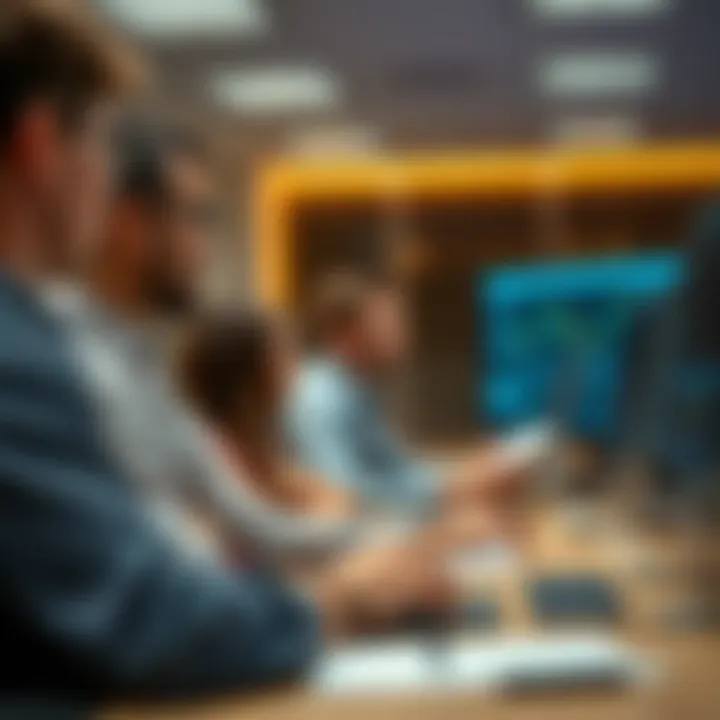 Training session with a focus on software applications