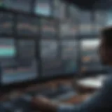 A trader analyzing market trends on multiple screens