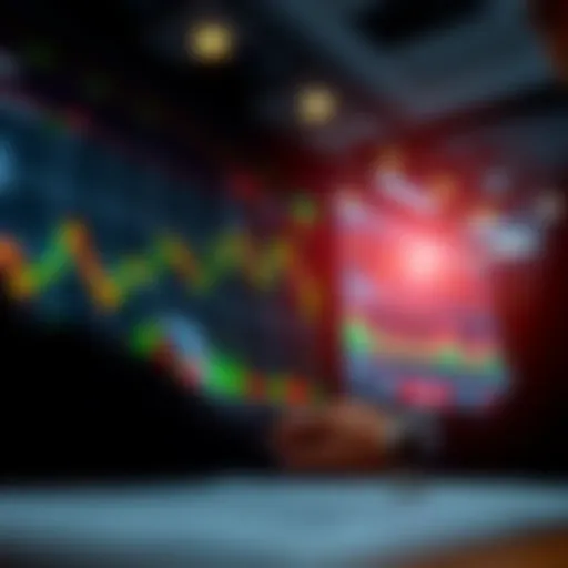 Analyzing stock market trends with charts and graphs