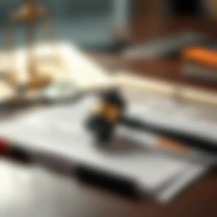 Visual representation of legal documents related to bankruptcy