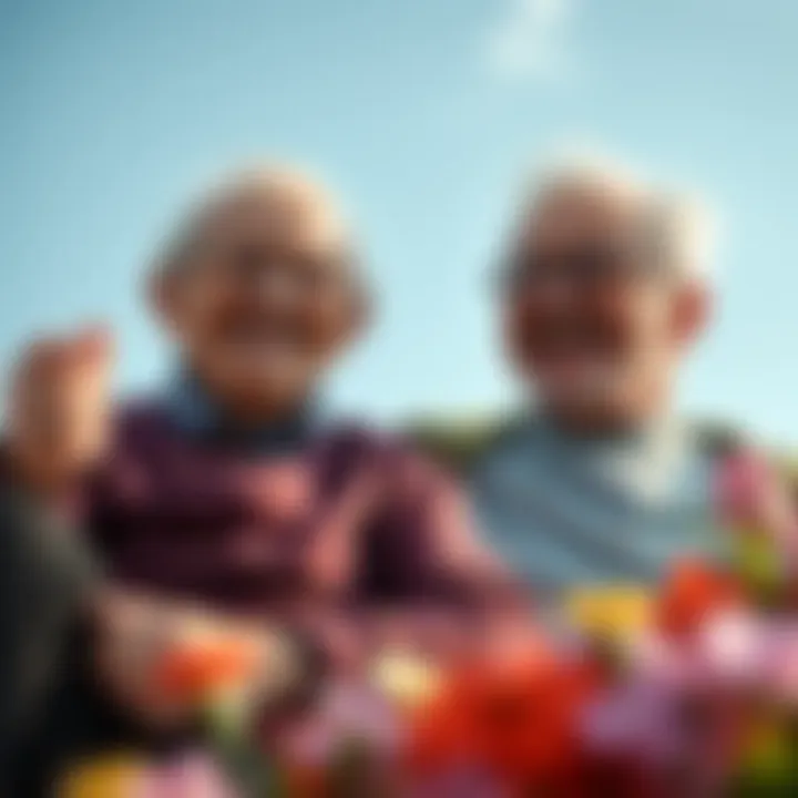 An elderly couple enjoying an active lifestyle