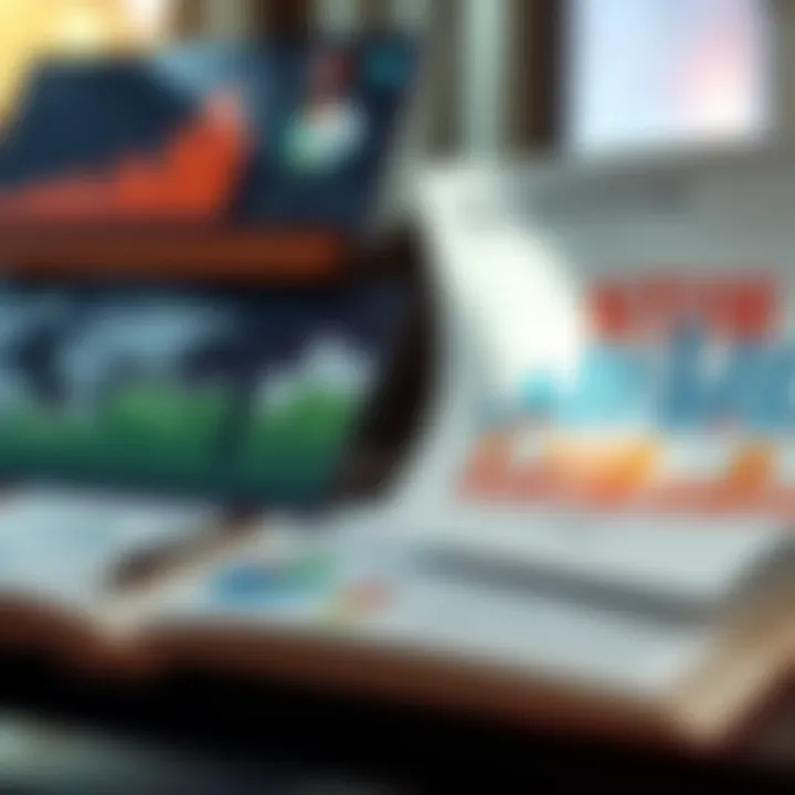 Graphs and charts illustrating financial planning for retirement