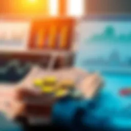 A diverse array of annuity options displayed with financial graphs