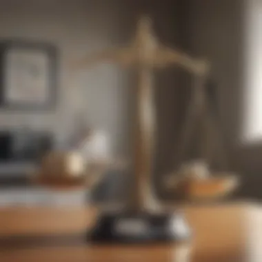 A balance scale illustrating the weighing of advantages and disadvantages.