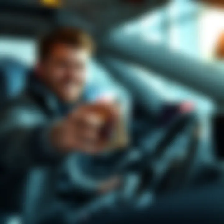 Happy car buyer receiving keys to a new vehicle