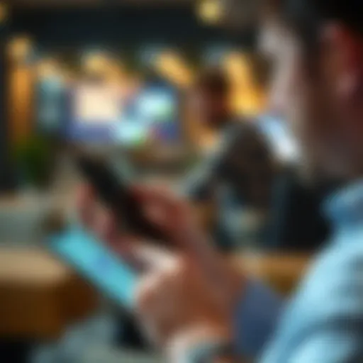 User engaging with a debt consolidation app on a smartphone