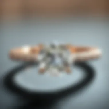 Intricate Details of an Engagement Ring Close-up of an engagement ring with a detailed view of the diamond
