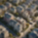 Aerial view of a luxurious neighborhood in San Francisco