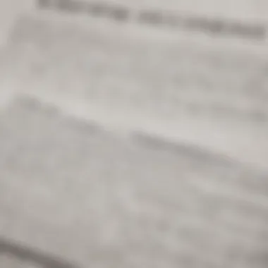 A close-up of a financial document with loan terms and conditions outlined.