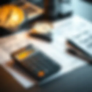 Essential Tools for Tax Filing Calculator and tax forms on a desk