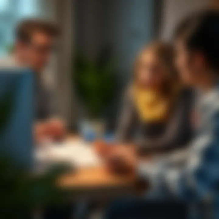 Collaborative Tax Planning Family discussing tax strategies