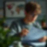 Understanding Financial Obligations Teenager reviewing financial documents