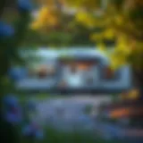A serene setting featuring a well-designed manufactured home amidst nature.