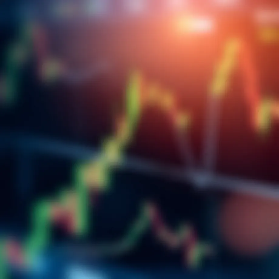 A close-up of a trading chart showing fluctuations