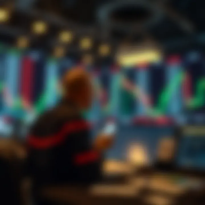 Visual representation of risk management techniques for options trading