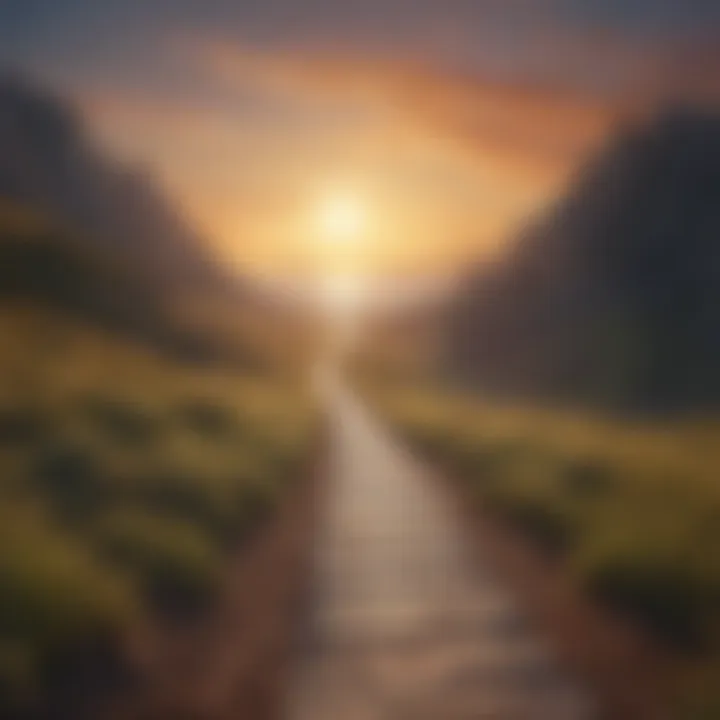 A pathway leading to a bright horizon symbolizing hope