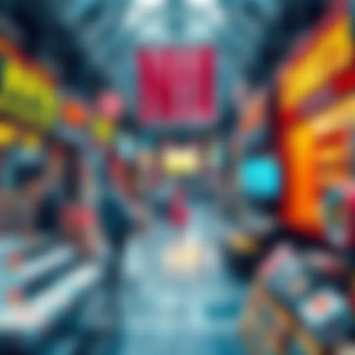Exploring the Dynamic NFT Marketplace A vibrant digital marketplace showcasing diverse NFTs available for trade.