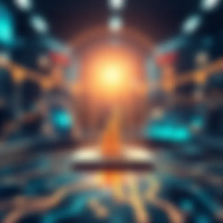 Technology's Role in Modern Finance A digital illustration depicting technology in finance