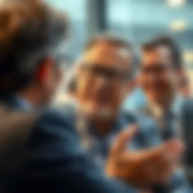 Investment Strategies Discussion A financial advisor discussing investment strategies