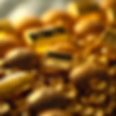 Commodities market representation with gold and oil