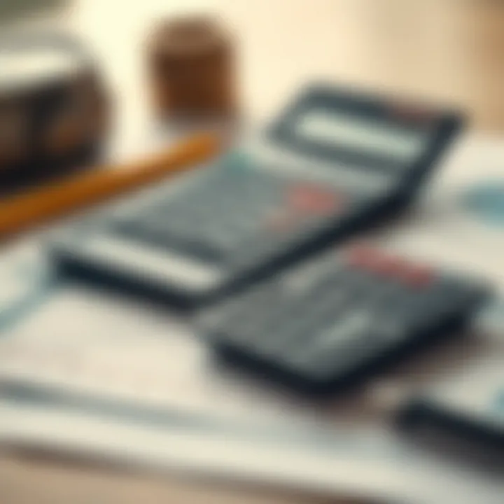 Financial Planning for Better Credit A calculator and documents symbolizing financial planning and analysis