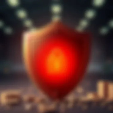 Financial Security Through Credit Protection A shield representing financial security and credit protection