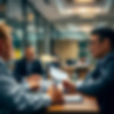 Negotiation with Tax Officials A negotiation meeting between a property owner and tax officials