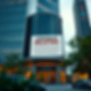 Corporate Delisting Notification Corporate building with a delisting notice