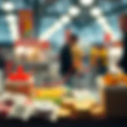 Graph depicting the relationship between supply and demand in a market