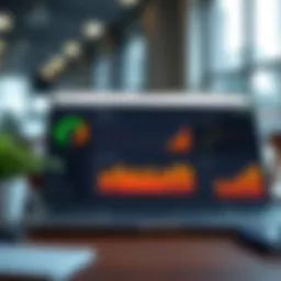 Dashboard view of bookkeeping software featuring financial metrics