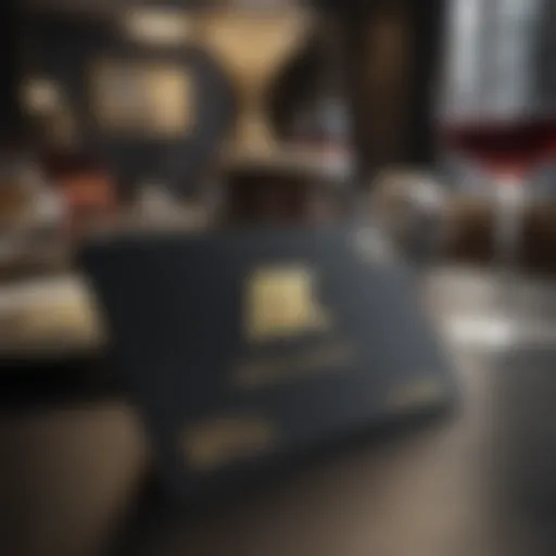 Elegant representation of the AX Black Card in a luxurious setting