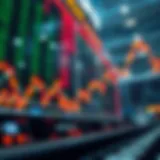 Stock Market Dynamics Conceptual illustration of stock market trading