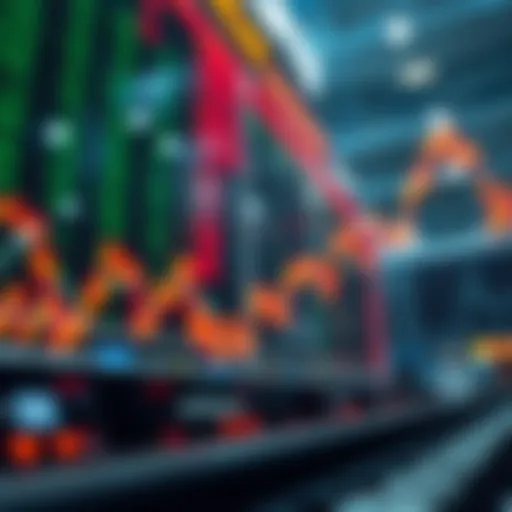 Stock Market Dynamics Conceptual illustration of stock market trading