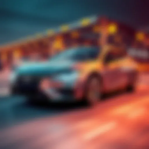 Conceptual illustration of a car loan agreement