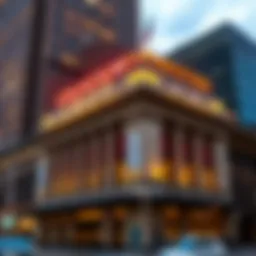 A historic view of the Chicago Board of Trade building