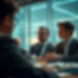 Boardroom discussion among corporate leaders