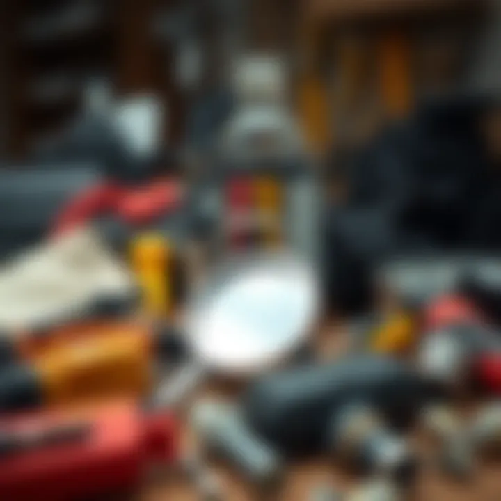 Essential Inspection Tools Home inspection tools and equipment neatly arranged