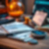Illustration of a checking account with various financial tools