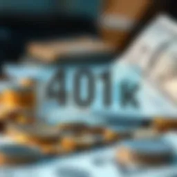 Conceptual representation of a 401(k) account for financial decision-making